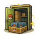 Illustratie van de KaartKamer opslagservice voor Pokémon kaarten in een beveiligde opslagruimte.