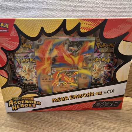 Pokémon Mega Evolution Ascended Heroes Mega Emboar ex Box met promokaart en booster packs