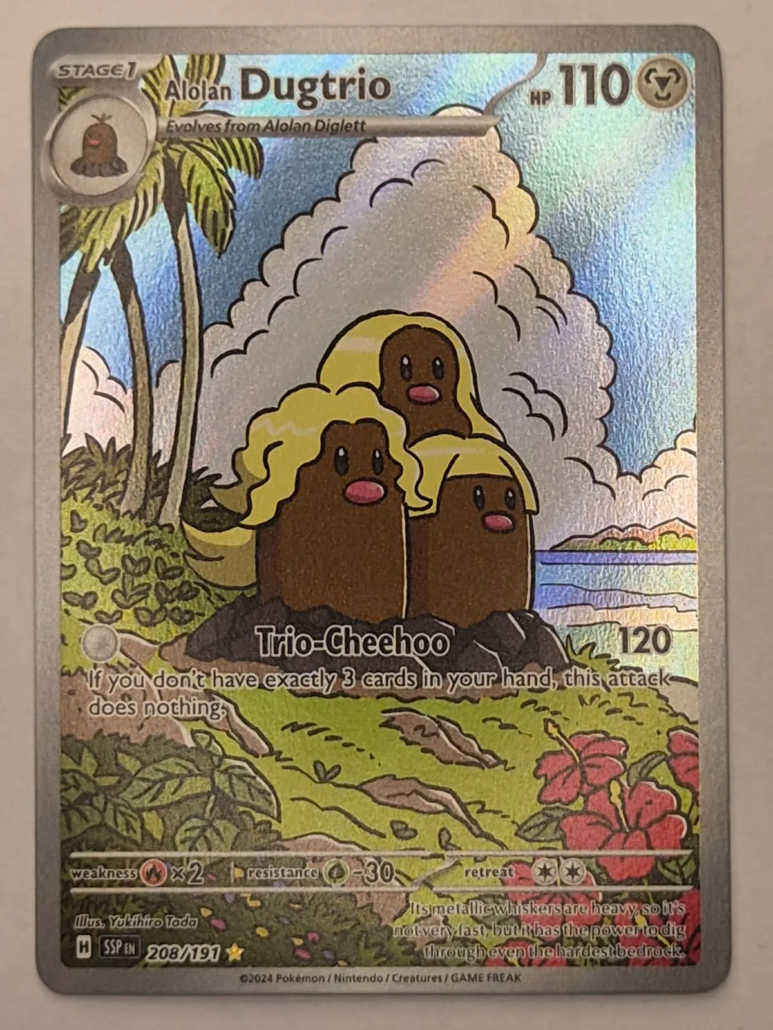 Alolan Dugtrio Illustration Rare 208/191