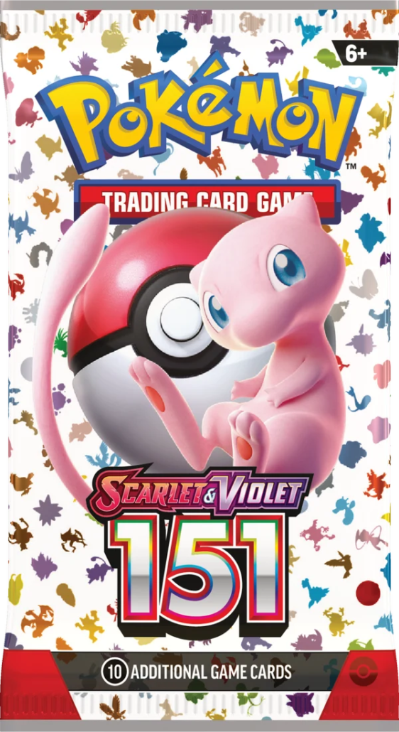 Pokémon Scarlet & Violet 151 booster pack met Mew artwork