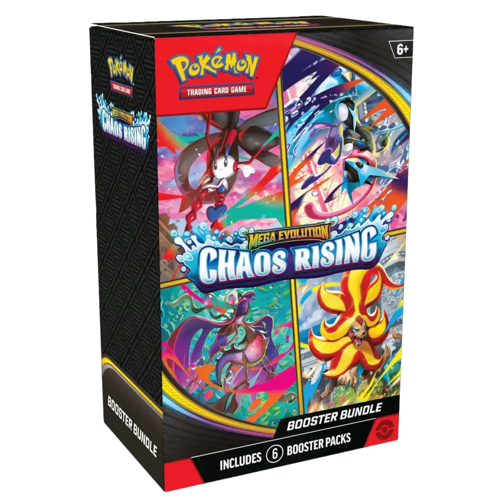 Pokémon TCG Mega Evolution Chaos Rising Booster Bundle met 6 booster packs
