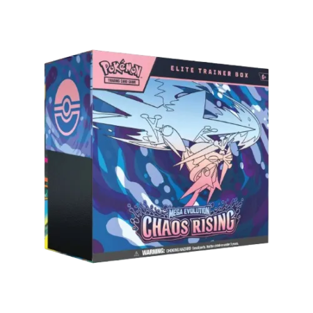 Voorkant van de Pokémon Mega Evolution Chaos Rising Elite Trainer Box
