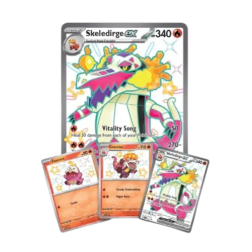 Pokémon promo kaarten van Fuecoco, Crocalor en Skeledirge ex