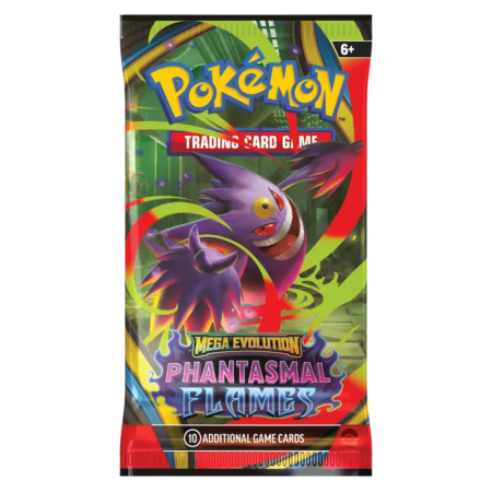 Pokémon TCG Mega Evolution Phantasmal Flames Booster Pack met Mega Gengar artwork