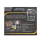Achterkant van de Pokémon Mega Evolution Pitch Black Elite Trainer Box met inhoud en Zorua promokaart