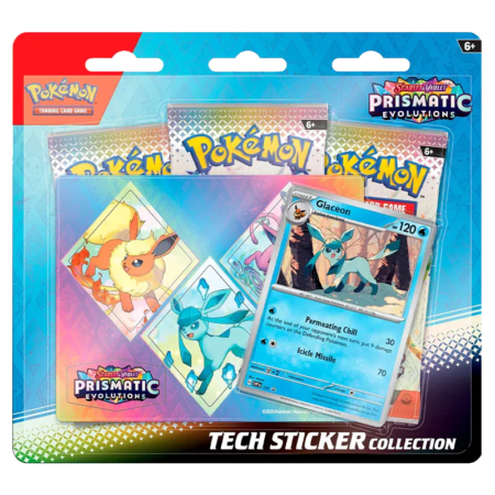 Pokémon Prismatic Evolutions Tech Sticker Collection met Glaceon