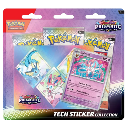 Pokémon Prismatic Evolutions Tech Sticker Collection met Sylveon
