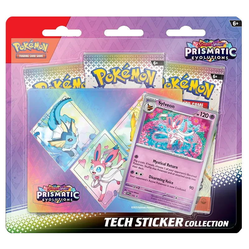 Pokémon Prismatic Evolutions Tech Sticker Collection met Sylveon