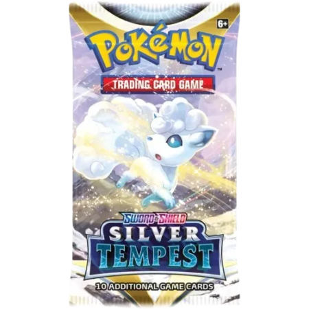 Pokémon TCG Sword & Shield Silver Tempest Booster Pack met Alolan Vulpix artwork