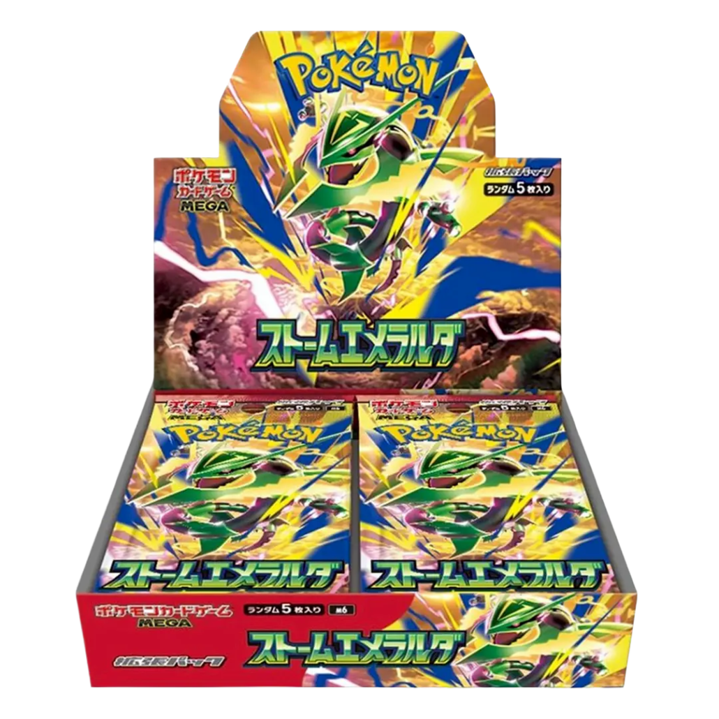 Japanse Pokémon Storm Emerald Booster Box met Mega Rayquaza artwork