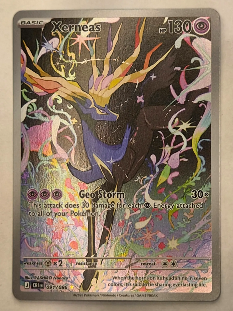Xerneas 091/086 Illustration Rare uit Pokémon Mega Evolution Chaos Rising