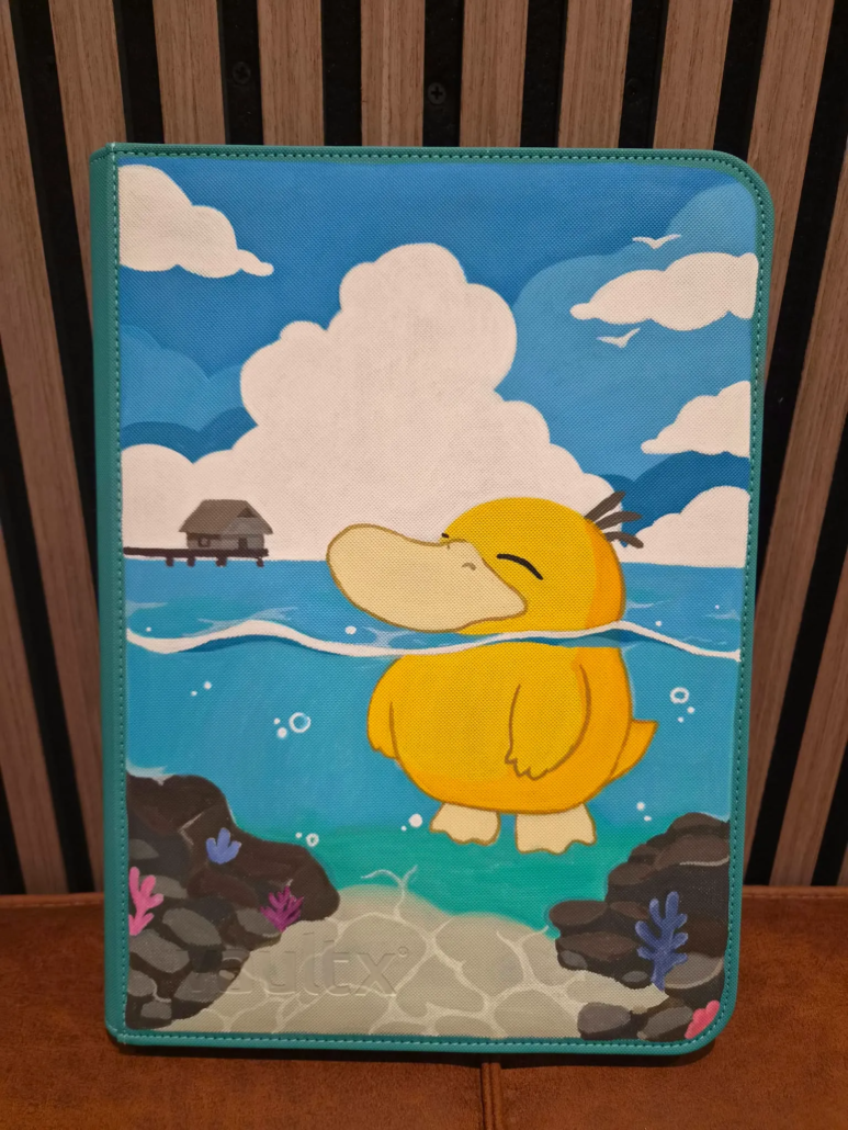 Custom Vault X 9-Pocket Zip Binder met Psyduck #226 Ascended Heroes artwork