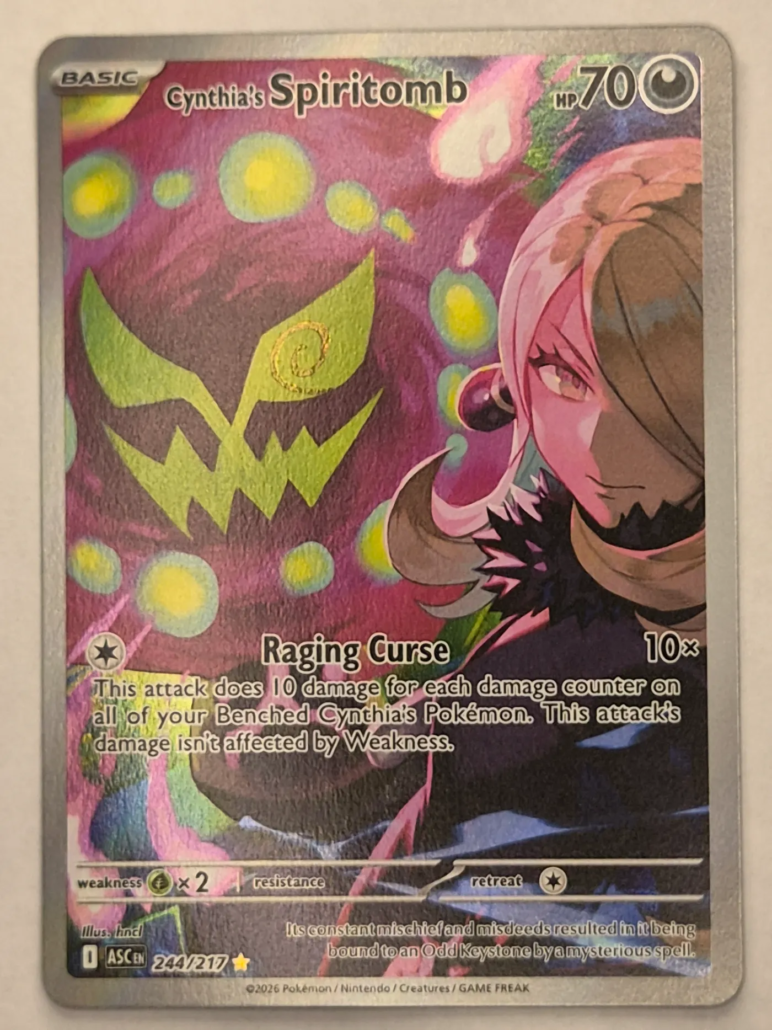 Voorkant van Cynthia's Spiritomb 244/217 Illustration rare uit Ascended Heroes