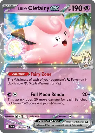 Voorkant van Lillie's Clefairy ex 056/159 Double rare uit Journey Together