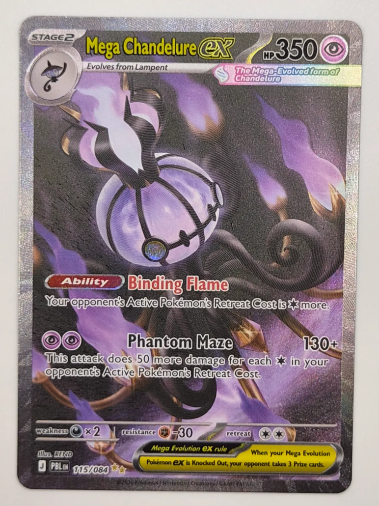 Voorkant van Mega Chandelure ex 115/84 Special Illustration Rare uit Pitch Black