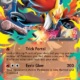 Voorkant van Mega Delphox ex 008/084 Double rare uit Pitch Black