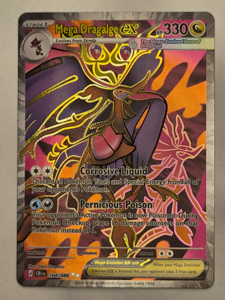 Voorkant van Mega Dragalge ex 104/086 Ultra Rare uit Chaos Rising