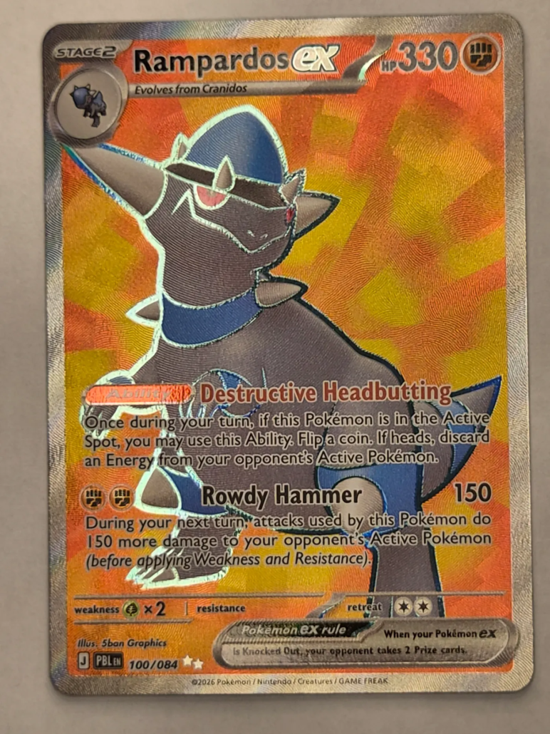 Voorkant van Rampardos ex 100/084 Ultra Rare uit Pitch Black
