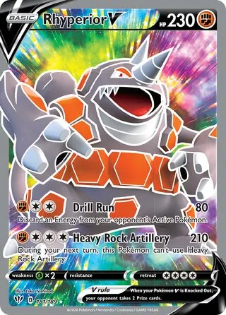 Voorkant van Rhyperior V 181/189 Ultra Rare uit Darkness Ablaze