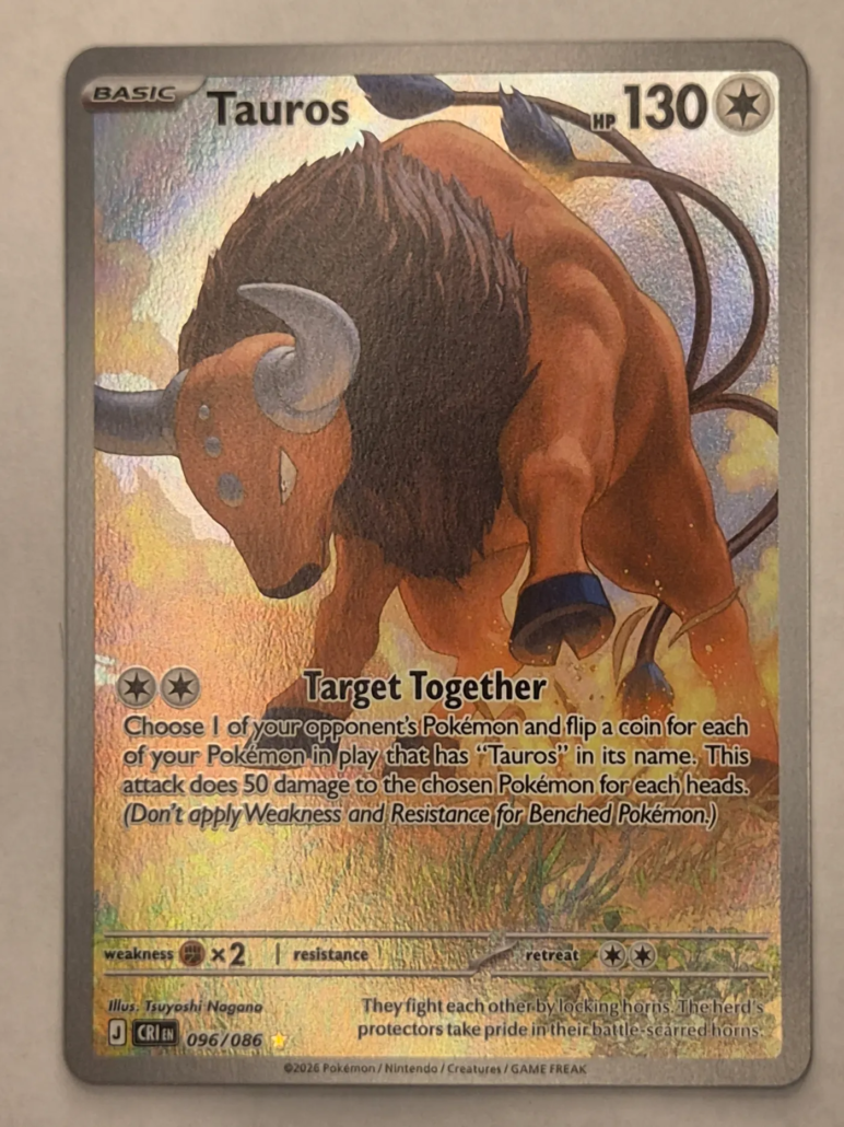 Voorkant van Tauros 096/086 Illustration Rare uit Chaos Rising