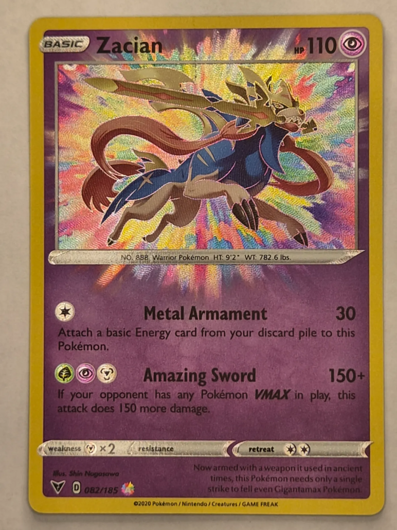 Voorkant van Zacian 082/185 Amazing Rare uit Vivid Voltage