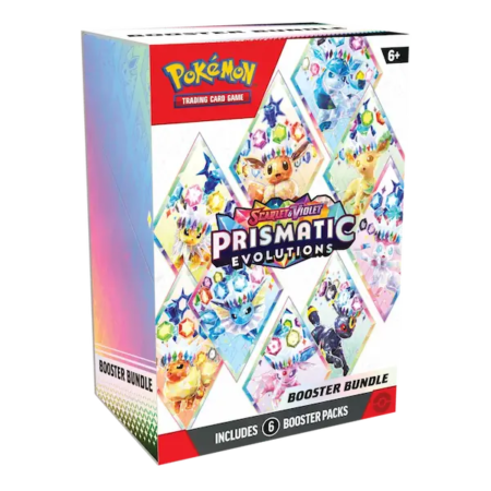 Pokémon Scarlet & Violet Prismatic Evolutions Booster Bundle met 6 booster packs